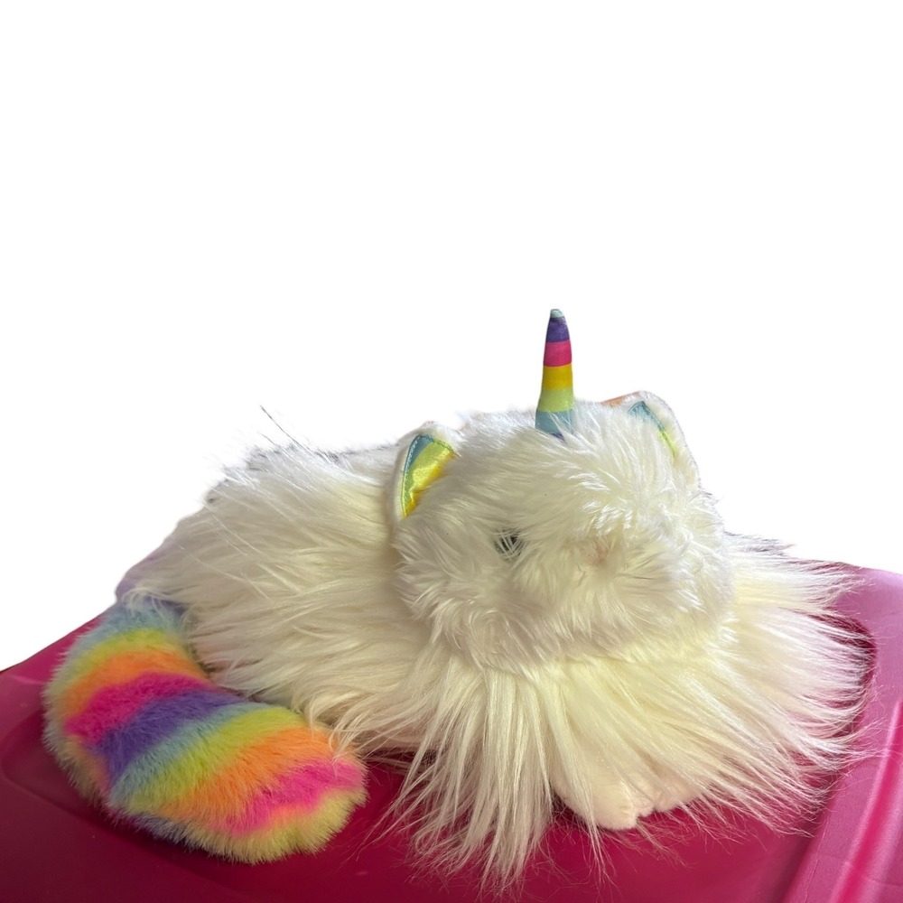 Douglas The Cuddle Toy Rainbow Unicorn Cat White Plush Stuffed Animal Item #4285